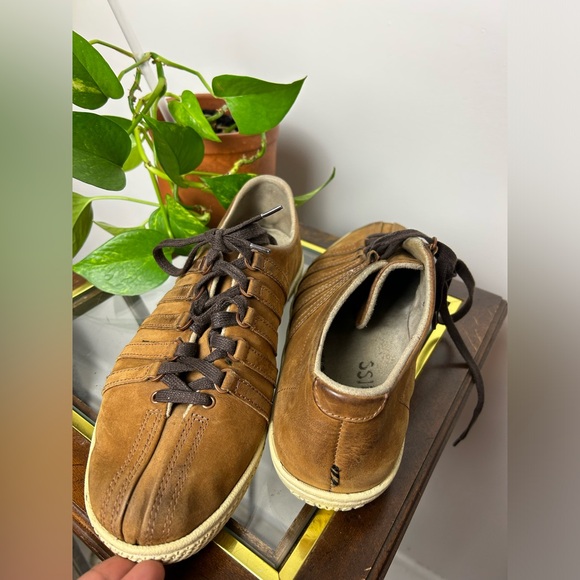 Billy Reid x K-Swiss Sneaker - Cognac Brown Leather - Made in USA - 9.5 - Picture 2 of 13
